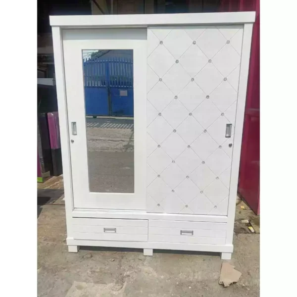 LEMARI SLEDING 2 PINTU JUMBO 2 KANCING